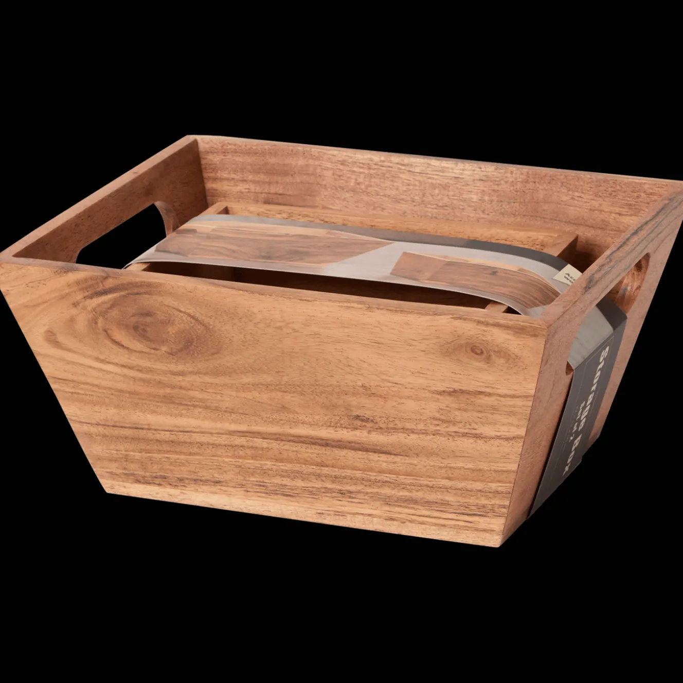 Action Wohnaccessoires<Aufbewahrungsboxen aus Akazienholz