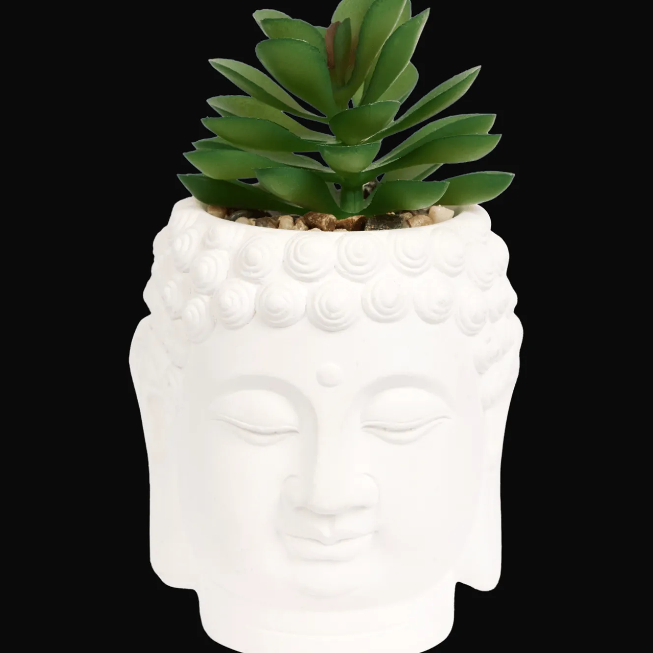 Action Blumentöpfe<Buddha-Blumentopf mit Kunstpflanze