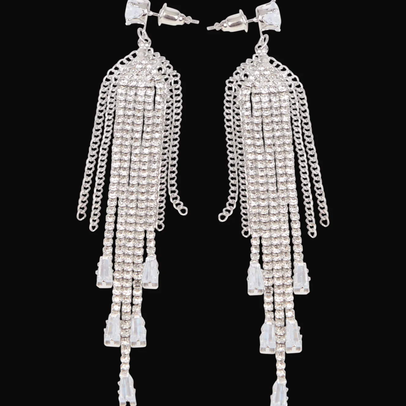 Action Uhren & Schmuck<Ohrringe mit Glitzersteinchen