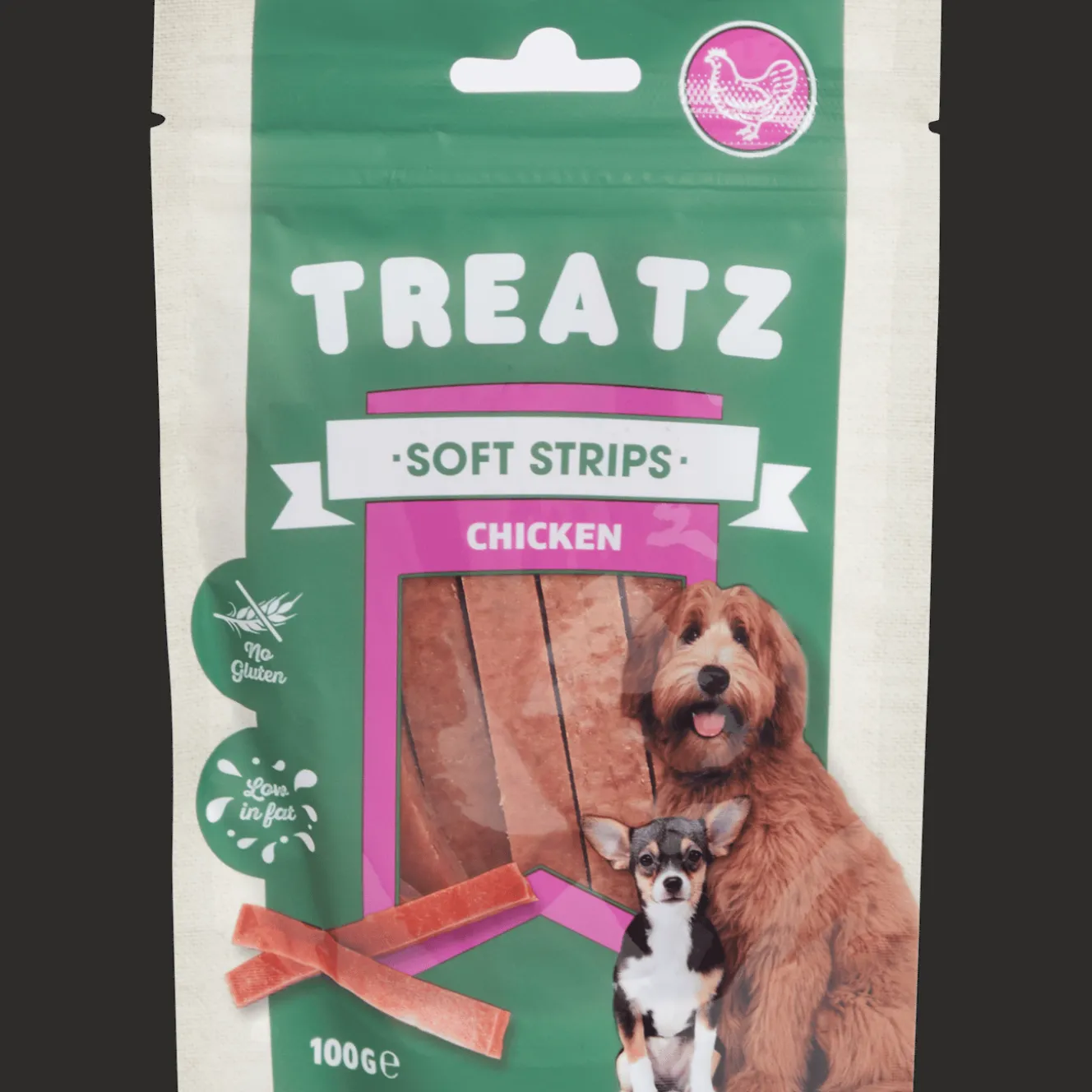 Action Futtermittel<Treatz Hundesnacks Huhn