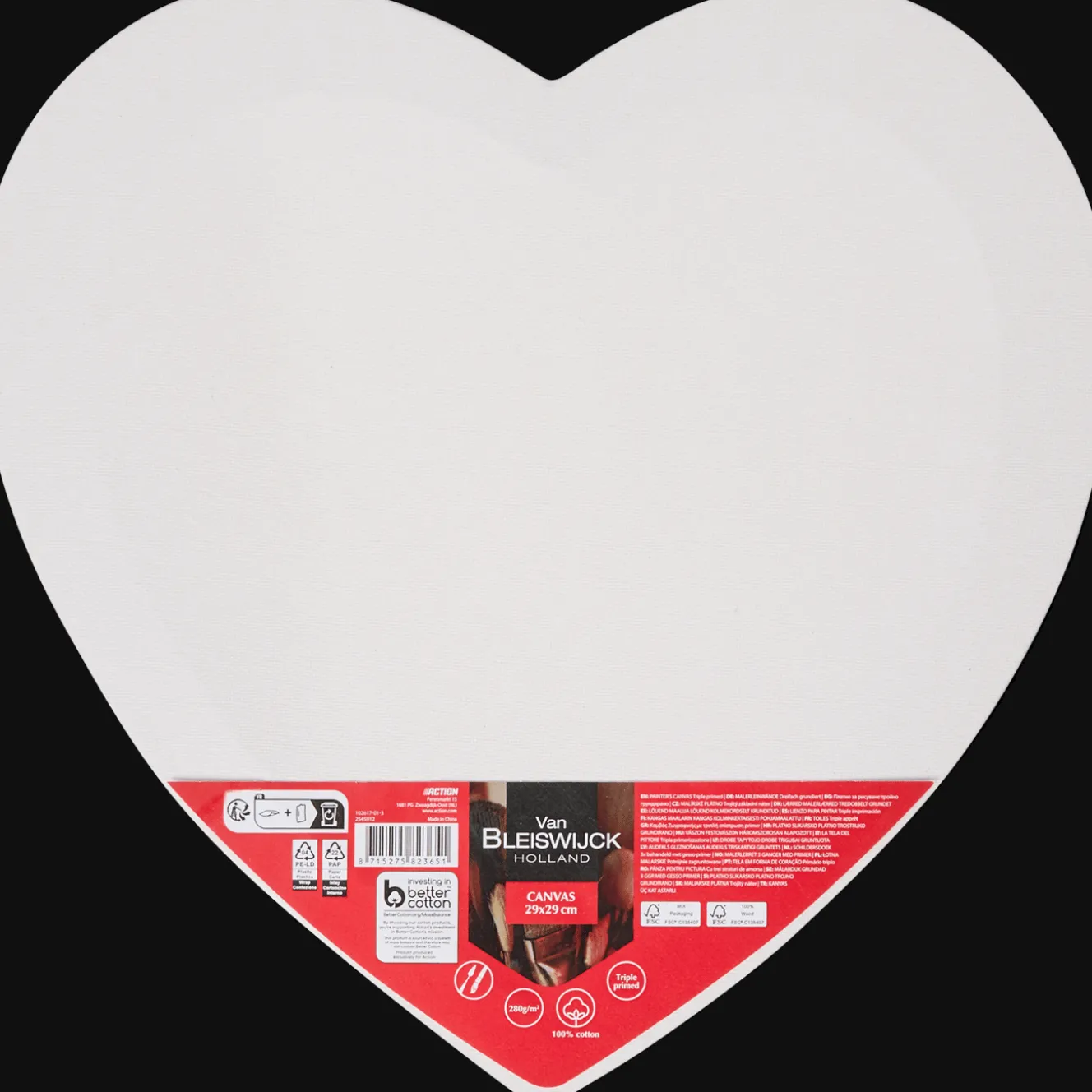 Van Bleiswijck Malen & Zeichnen<Leinwand in Herzform