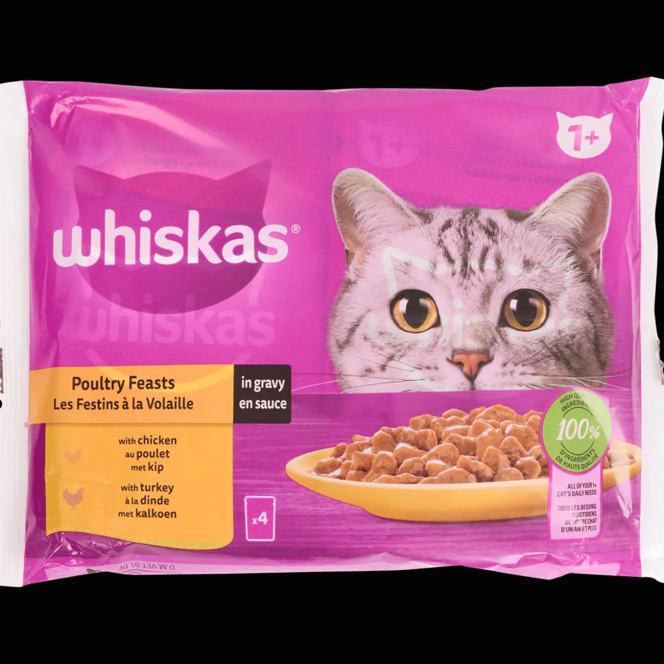 Whiskas Futtermittel<Portionsbeutel Geflügel